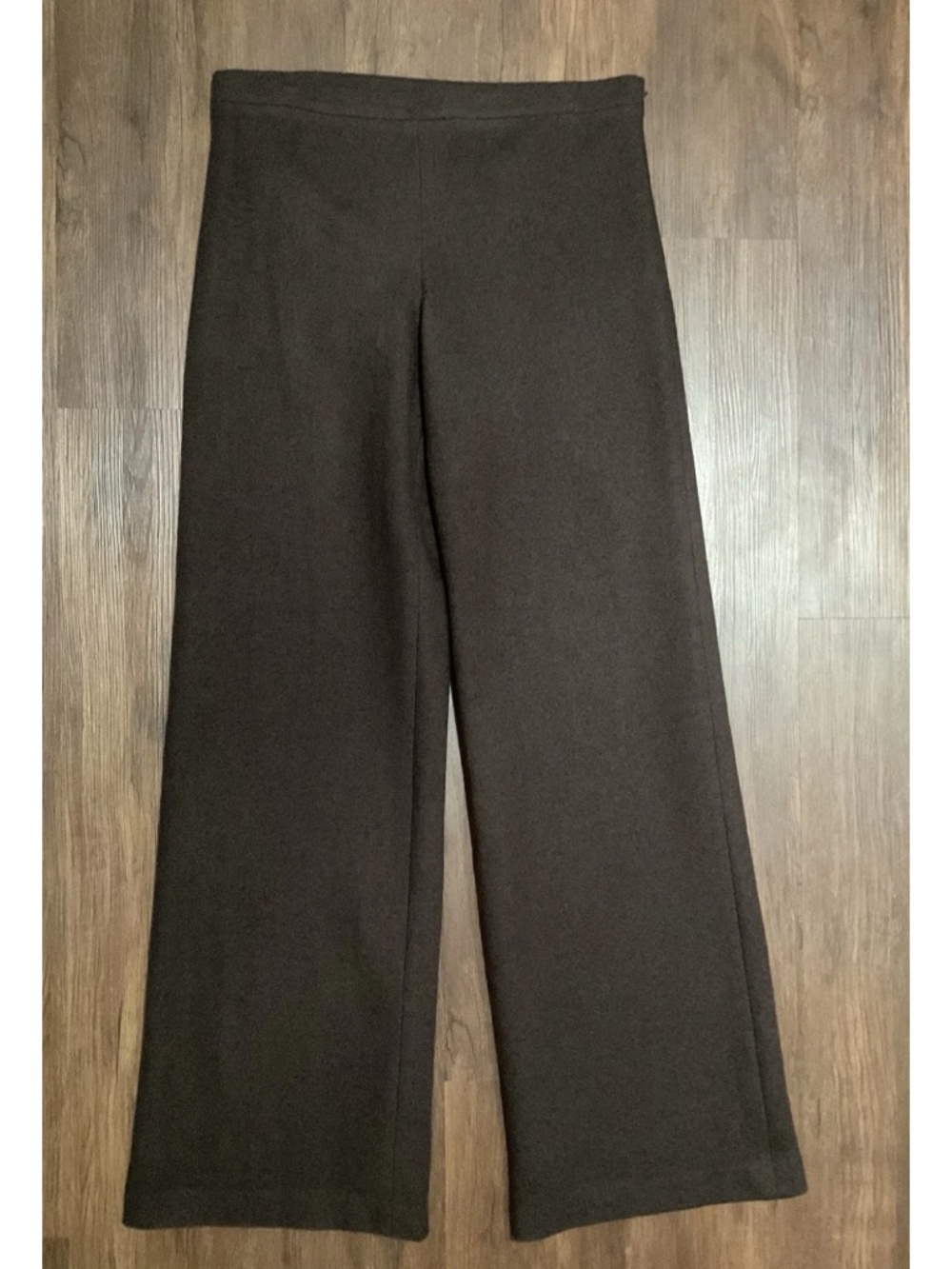Womens Lida Bady Wool Full Leg Pants Sz12 Brown $440.00 Side Zip